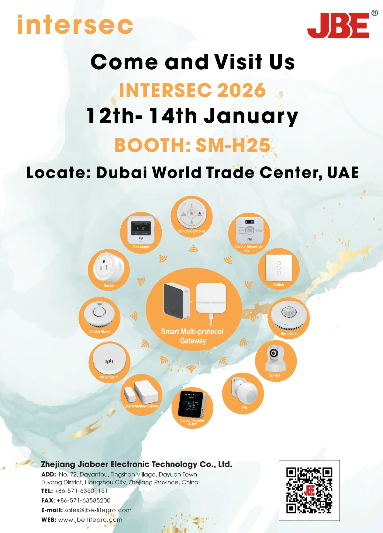 JBE Electronics oznamuje účast na INTERSEC 2026 v Dubaji